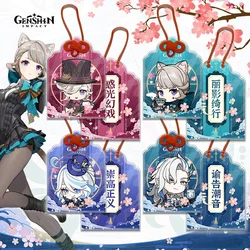 Game Impact Tighnari Yae Miko Kokomi Yoimiya Acrylic Pray Fortune Omamori Pendant Good Luck Amulet Kimono Pray Keychain Gifts