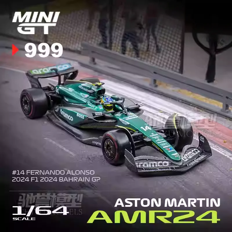 在庫あり-1-64-999-1001-amr-24-f1-合金ダイキャストミニチュアシミュレーションカーモデル、大人の装飾品、男の子のおもちゃ、子供のギフト