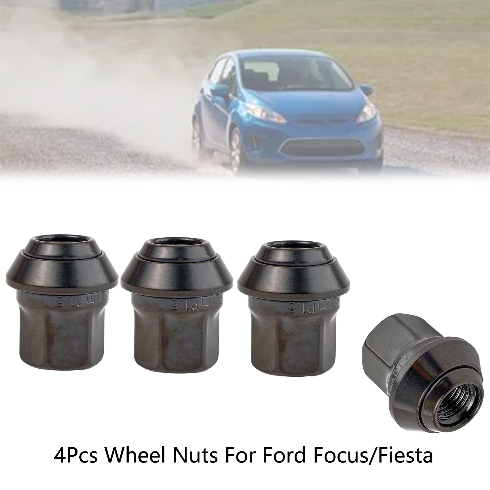 4Pcs Car Alloy Wheel Nuts M12X1.5 19MM Bolts Lugs Studs Car Lug Nuts Accessories For Ford Focus Transit Streetka MK2 MK3 MK4 ST