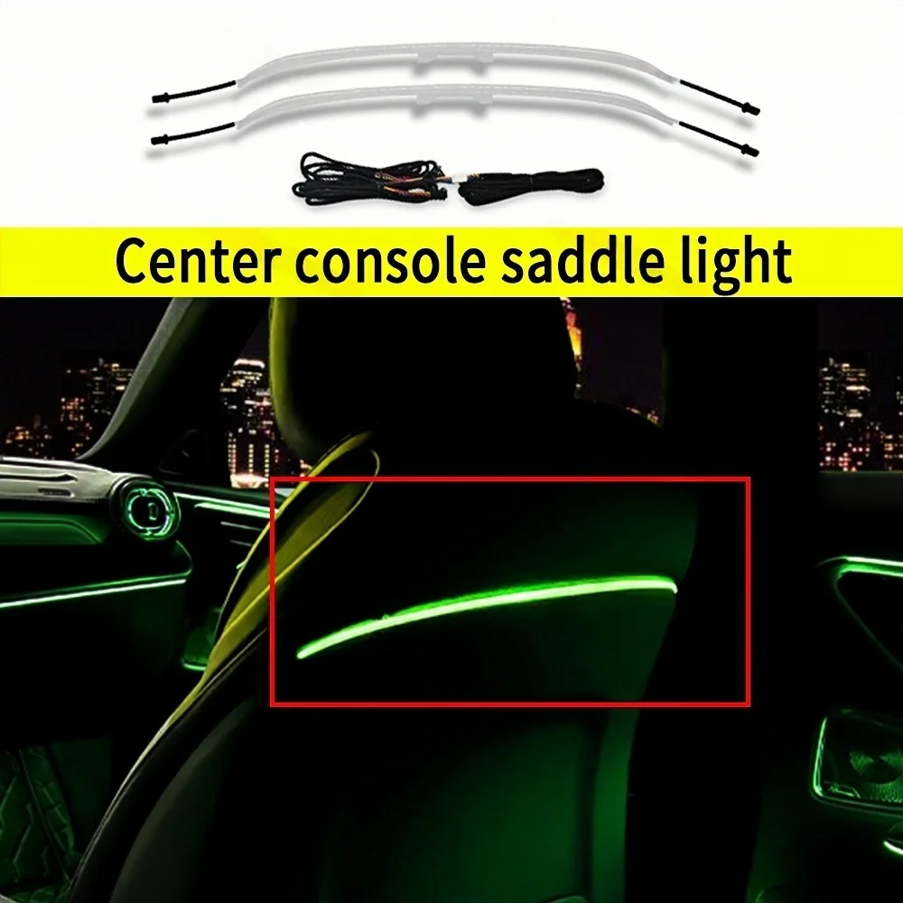 Für Mercedes-Benz C-Klasse W206 2022-2026 64 Farben Zentrale Sattelbeleuchtung Ambientebeleuchtung Mittelkonsole Atmosphärenlicht Upgrade – Detail 22