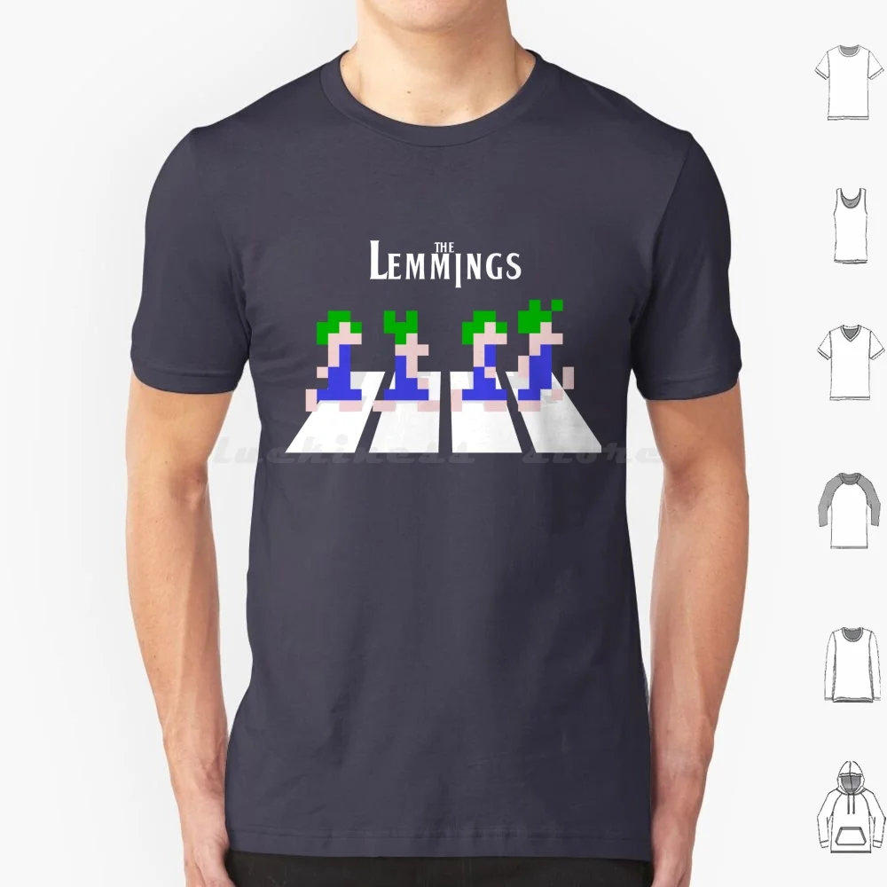 Lemmings ( The ) T Shirt 6xl Cotton Cool Tee Lemming Lemmings Pixel Pixels Pixelart Gaming Gamer Retro Classic 80s 90s Cycle