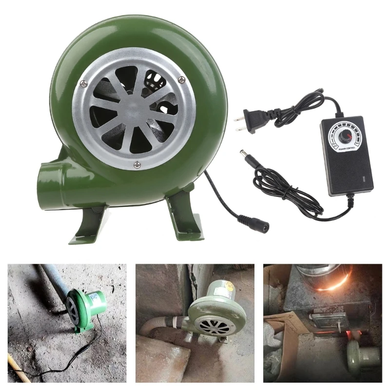 

BBQ Blower Mini Blacksmith Forges Blower with Duct Iron Gear Portable BBQ Fan 3-12V for Camping Picnic Outdoor Blowers