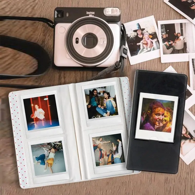 64 Pockets Photo Album Instant Camera 5 inch Picture Storage Case Stamp Ticket Book for Polaroid 600/Fujifilm Instax W210/W300