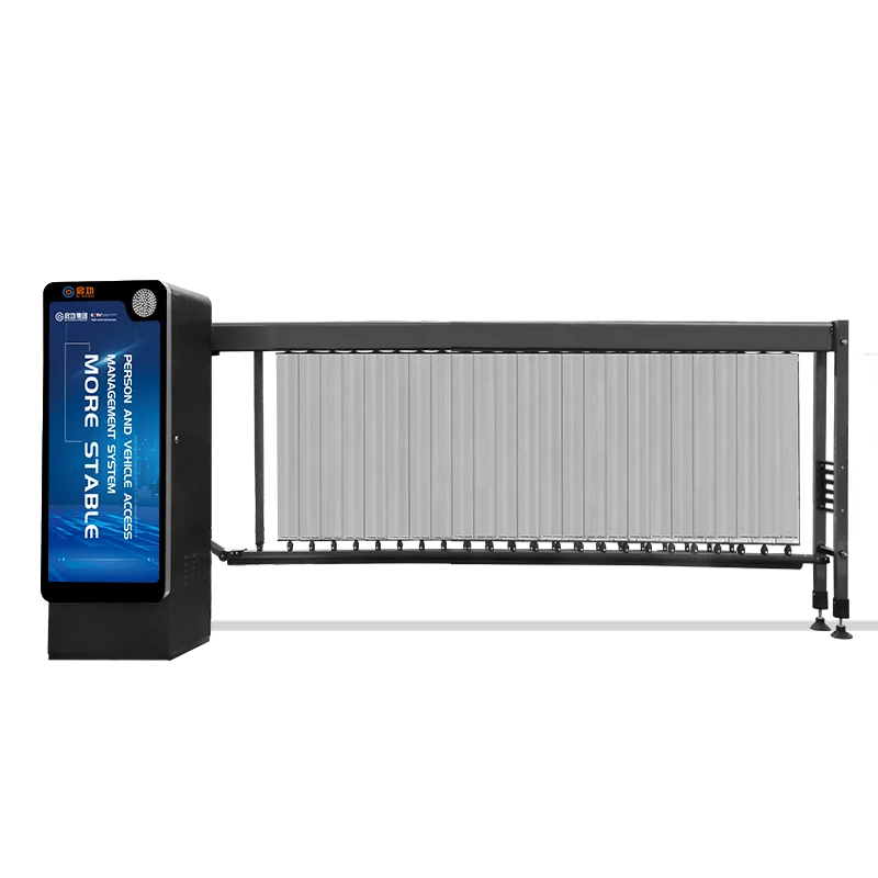 

Qigong DC Traffic Barrier Parking Control System Vehicle Boom Barrier Advertising Barrier Gate with Rfid Card Reader