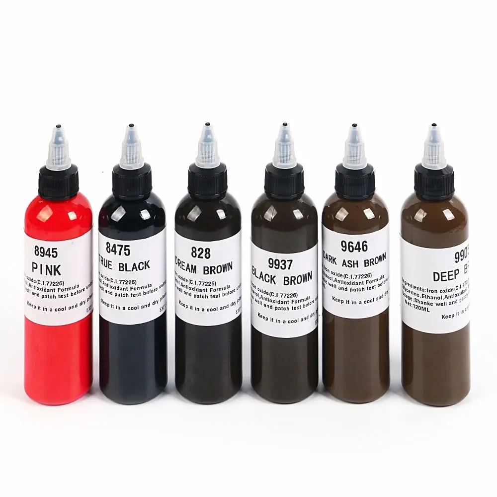 

High Quality Factory Direct 120ML Micro Tattoo Ink Permanent Makeup Pigmentation Microblading Pigment