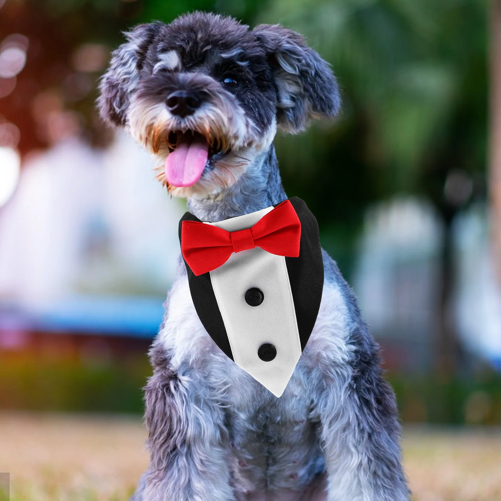 وشاح مثلث للحيوانات الأليفة، نمط منقوش، مادة ماصة، ملابس للكلاب، مريحة تناسب مقاسات مختلفة للحفلات والاستخدام اليومي