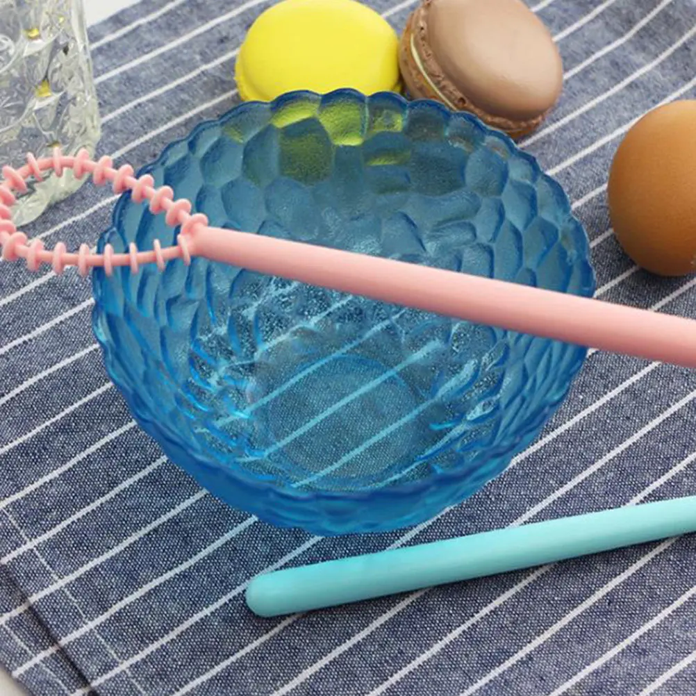 4Pcs Compact Lightweight Plastic Honey Stirring Sticks Kitchen Mixing Rods for Syrup Egg Whisking Melted Chocolate Fresh Cream