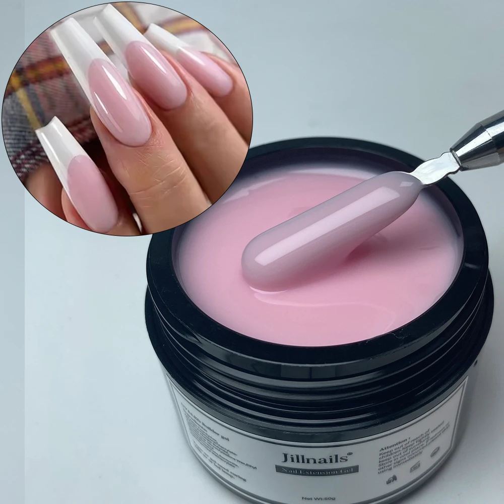 Jillnails Flüssiges Builder-Nagelgel TPO HEMA-frei für Nagelverlängerung Rosa Braun Nude Milchig Weiß 50g/100g Nägel UV-Gel
