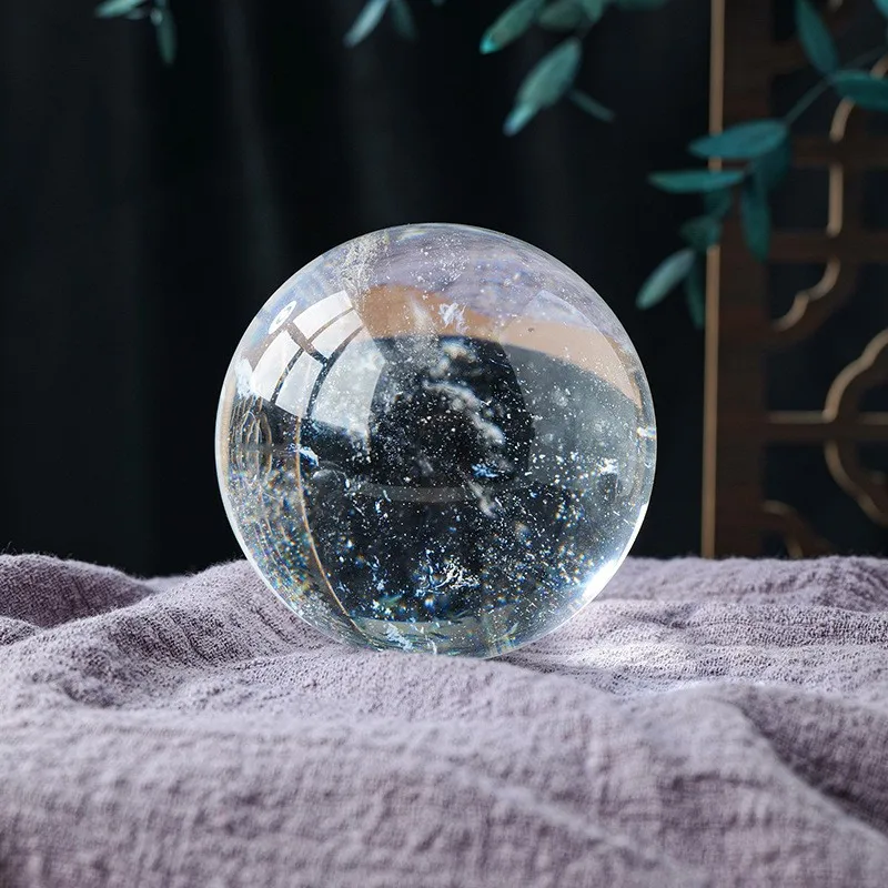 1PC  Natural Egg Yolk Stone Ball Polishing Crystal Jewelry Process Energy Hhealing Witchcraft Divination Prayer Home Feng Shui view 6