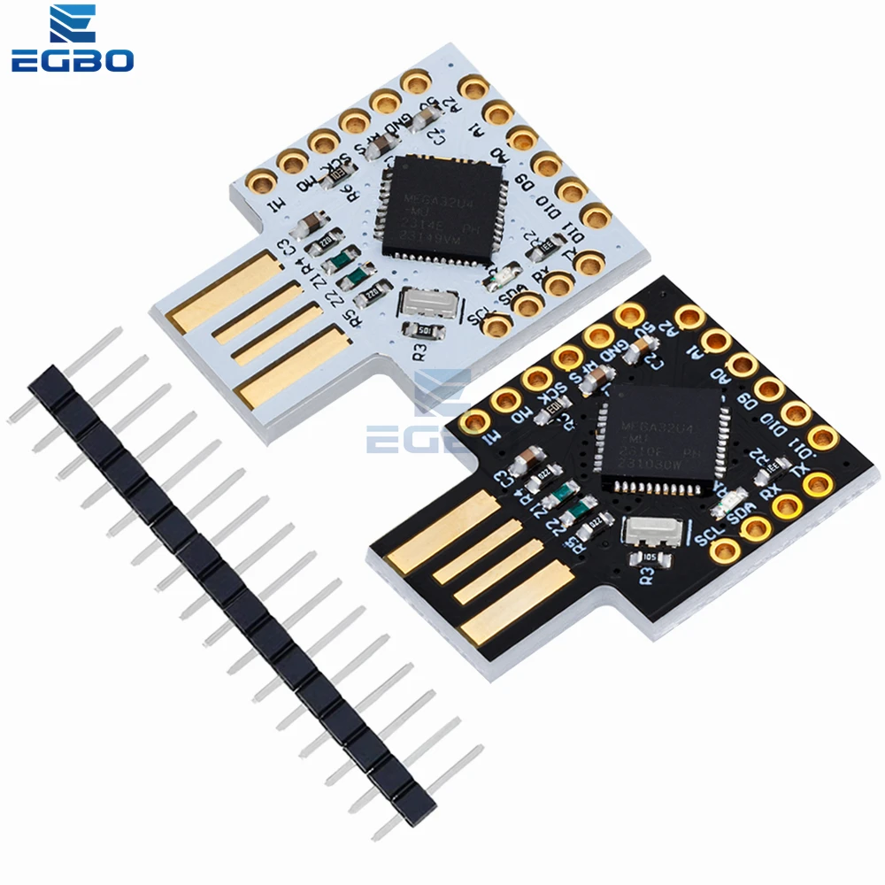 خنفساء EGBO Leonardo لوحة مفاتيح صغيرة بمنفذ USB ، لوحة مفاتيح افتراضية تناظرية ، بالأبيض والأسود ، ATMEGA32U4 ، 1-10