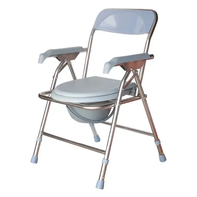 New Portable Commode Chair Folding Adjustable Toilet Chair for Elderly and Disabled