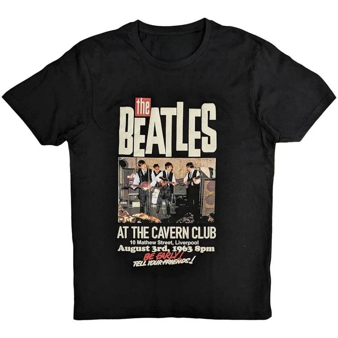The Beatles Cavern Pattern Printing Summer Fashion T-Shirt Men Women Cotton T-shirt Casual Street Classic Band T-shirt