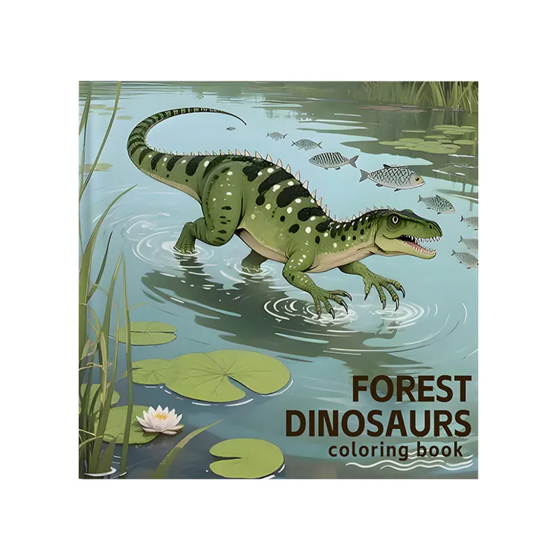 Jungle Dinosaur Coloring Book Cute Prehistoric Animal Gift For Boys Girls