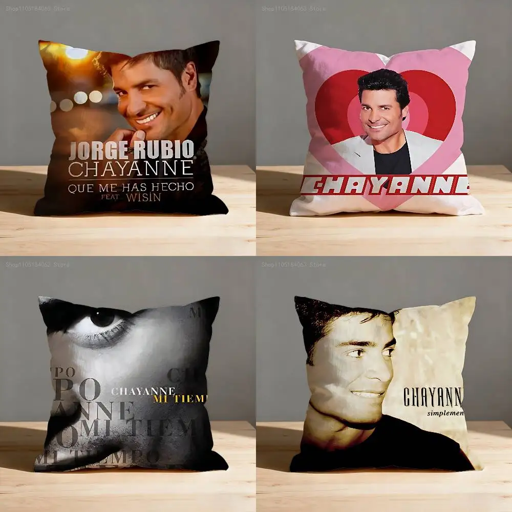 

Chayanne Puerto Rican Latin Pillow Case For Sofa Decor Car Office Room Printing Cushion Cover Decorations and Protector