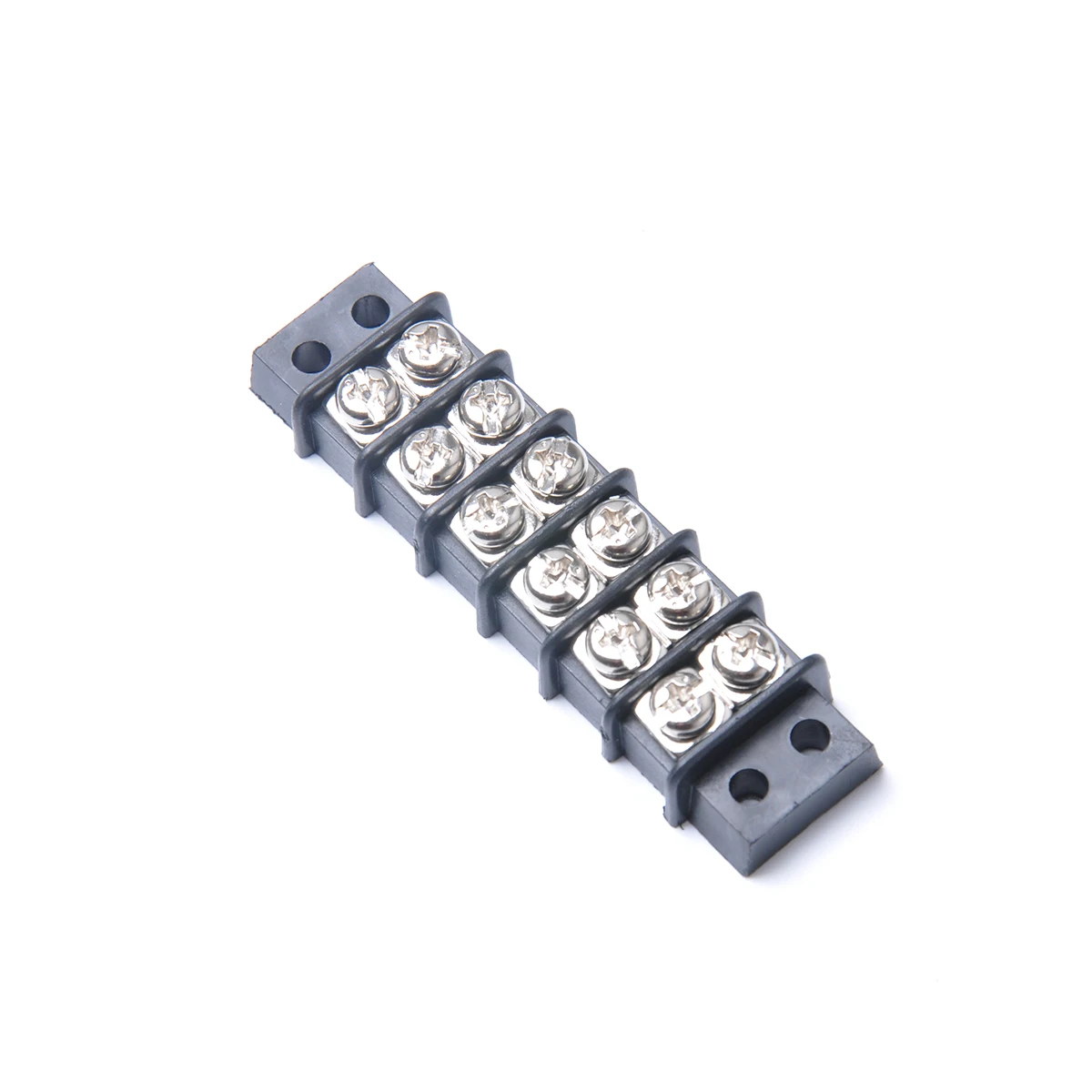 

Double Row Terminal Block 2x6 Position Insulated Electric Screw Connector Terminal Strip Panel for Stable Circuits