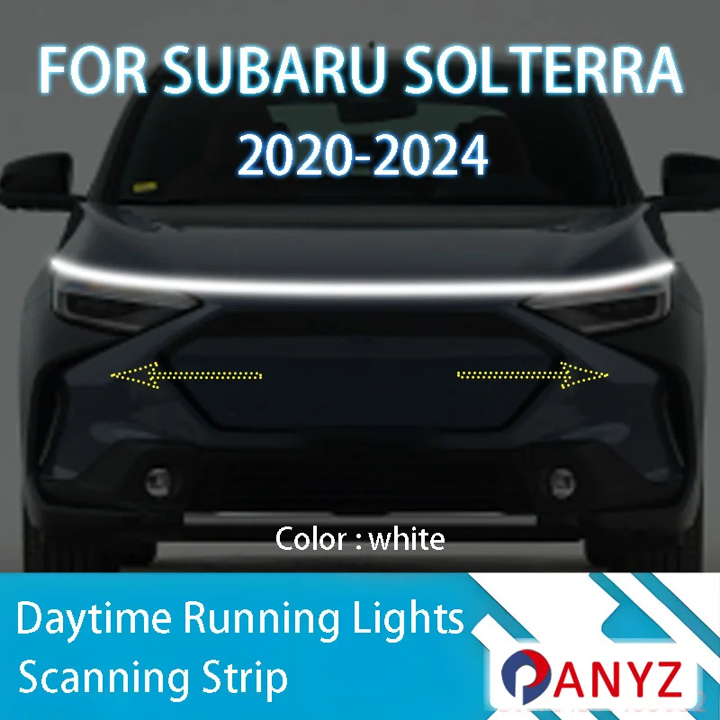 

ДЛЯ Subaru SOLTERRA 2020-2024 Новое обновление светодиодных дневных ходовых огней сканирования запуска капота автомобиля DRL направляющая декоративная лампа окружающего света 12 В