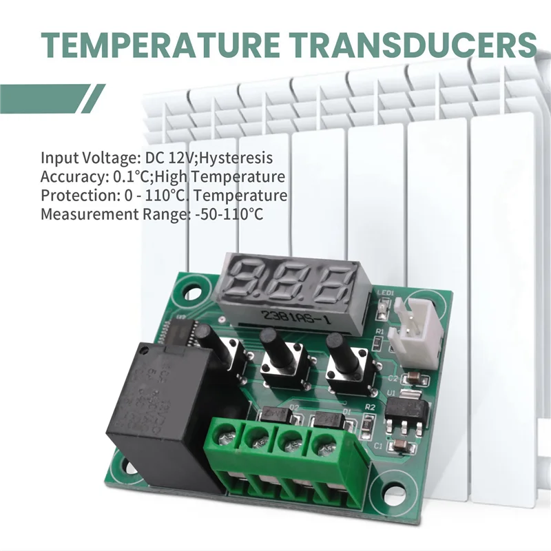 8 STKS W1209 DC Digitale Temperatuurregelaar Module Elektronische Temperatuur Temp Controle Module Schakelaar Met Acryl Case