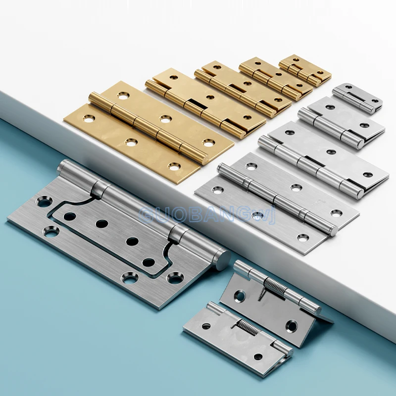 Heavy Duty Stainless Steel Butt Hinge for Cabinet Door, Foldable Leaf Hardware for Wardrobe, Anti-Rust 1PCS