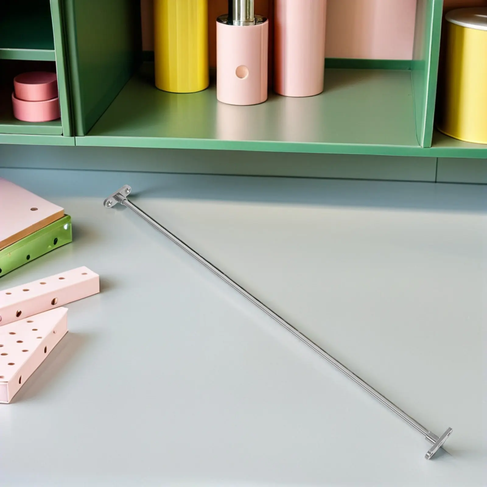 Universal Stainless Steel Hanging File Folder Bar 40Cm Heavy-Duty File Hang Rail for Cabinet Desk Drawer Use Hanging Rod Support