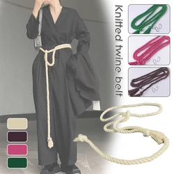 Cinturón de cuerda de cáñamo de algodón, cinturilla trenzada Retro Unisex, cinturón Kimono japonés Yukata, cadena de cintura, accesorios chinos Hanfu