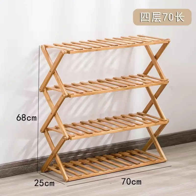 Bamboo Shoe Rack Multifunctional Free Standing Shoe Shelf Foldable Shoe Organizer Entryway for Hallway