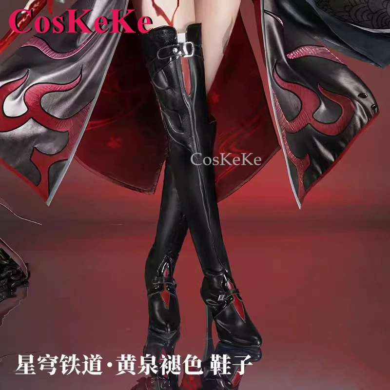 

CosKeKe Acheron Shoes Cosplay Game Honkai: Star Rail Fashion Universal High Heels Daily Wear Party Role Play Accessories 37-39