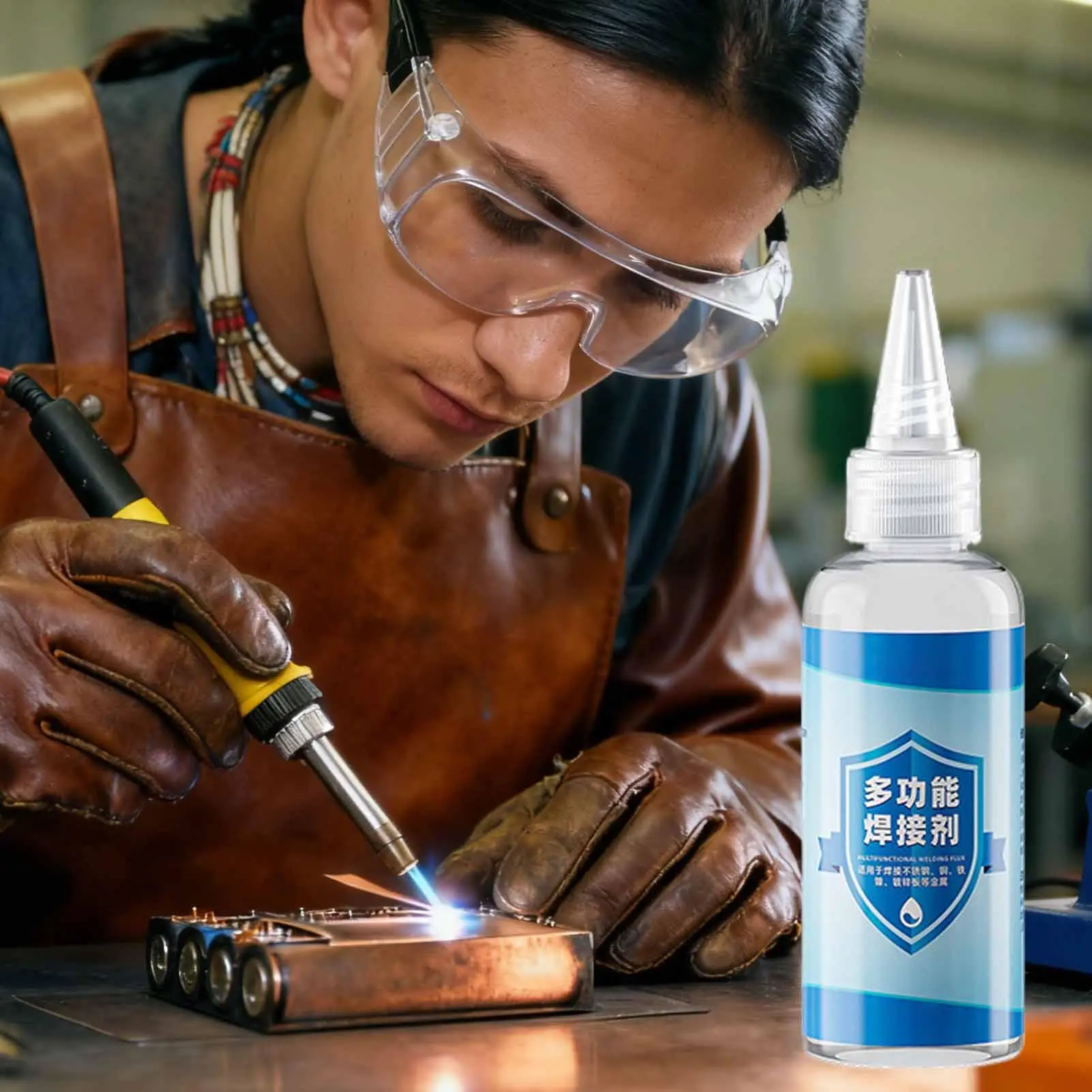 Soldering Flux Liquid Stainless Steel Soldering Paste for Battery Nickel Copper Iron Circuit Board Electronics Repair Welding