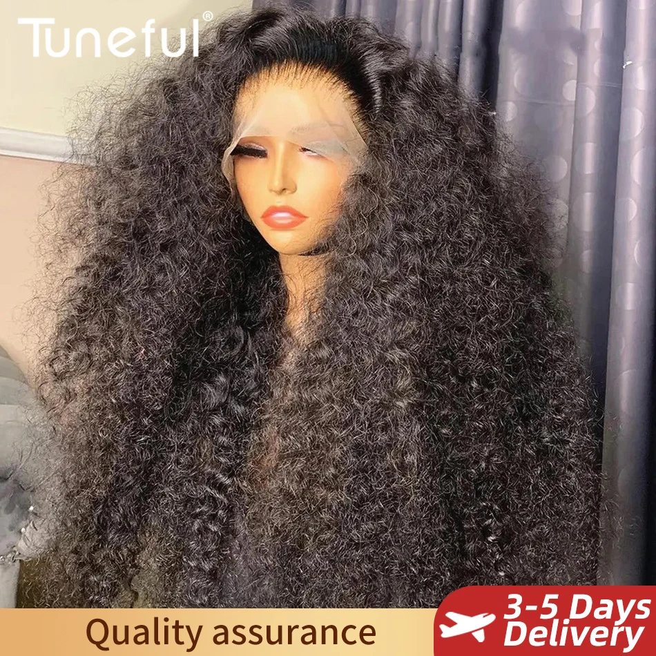 New 13x6 HD Transparent Lace Front Raw Indian Water Curly Wave Human Hair Wigs 40 Inch Long Jerry Curly Human Hair Frontal Wigs