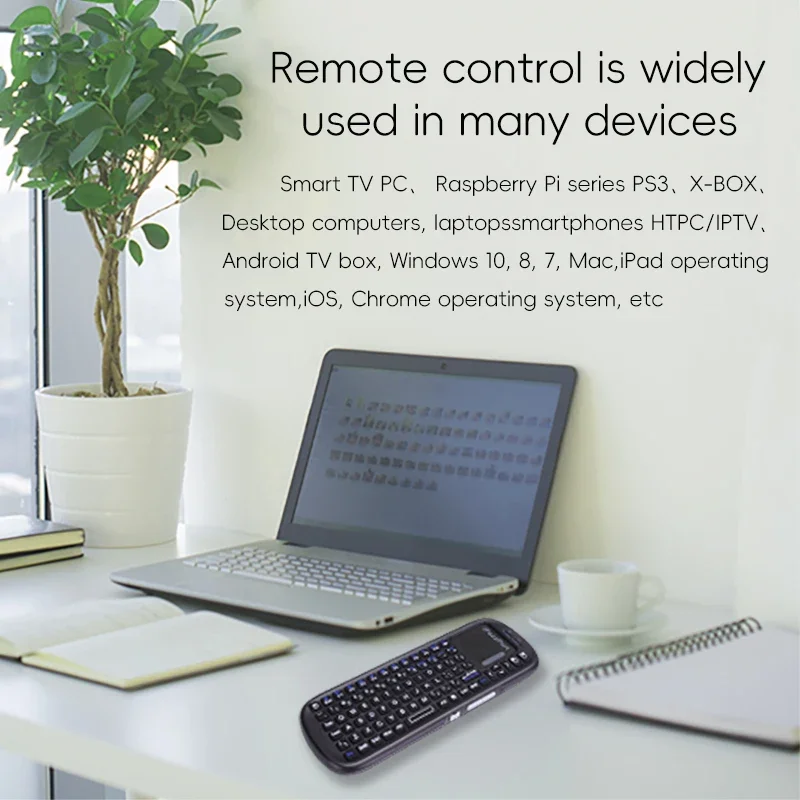 Wireless Mini  Keyboard  Bluetooth 2.4g with Touchpad Mouse Combo for Android /PC/Tablet/PS4/Raspberry Pi 3/HTPC