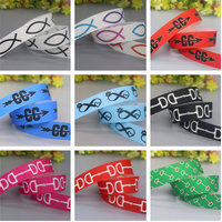 DHK 50yards Jesus Fish Cross Country Infinity Paw D-Ring Snaffle Bit Printed Grosgrain Ribbon Collar DIY Sewing Craft S2578
