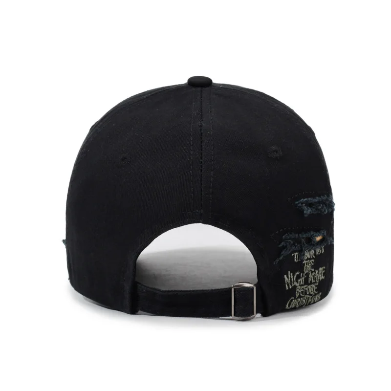 Vintage Ripped Baseball Cap for Women Men, Patch Embroidery Dad Hat, Four‑Season Sun Visor Hat for Spring Summer 3