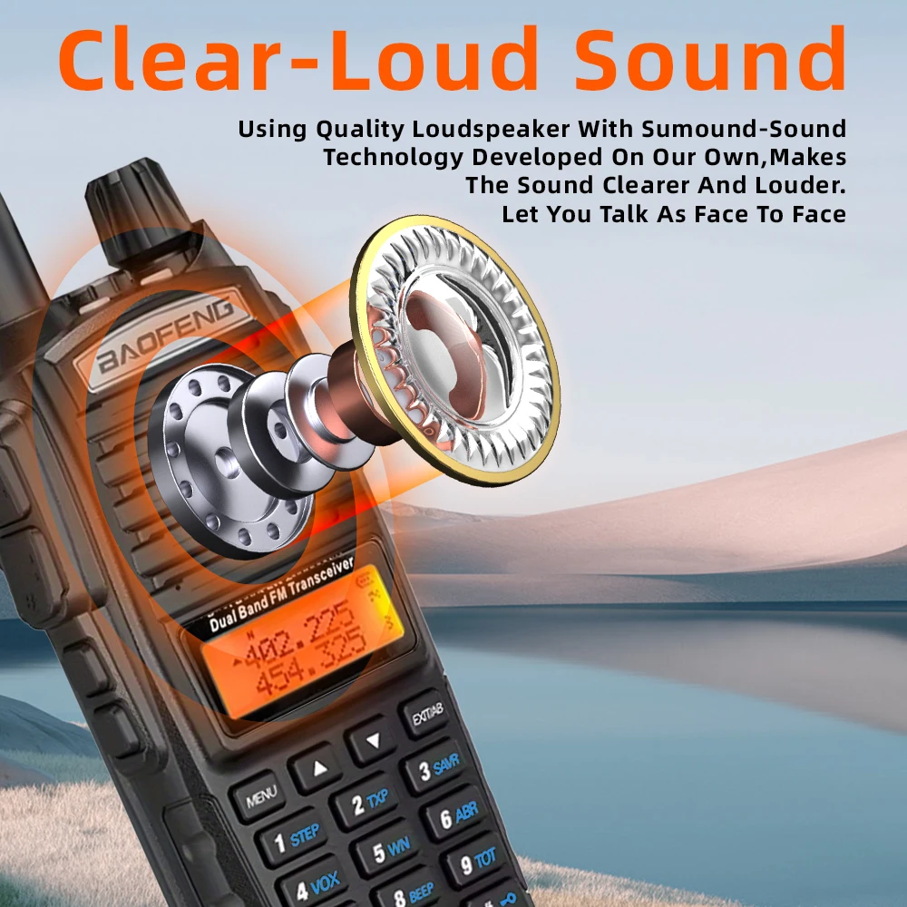 Baofeng High Power 5W/8W UV-82 Dual PTT Walkie Talkie Dual Band VHF UHF FM Amateur Radio 2000mAh Battery 10KM Lange Ham radio