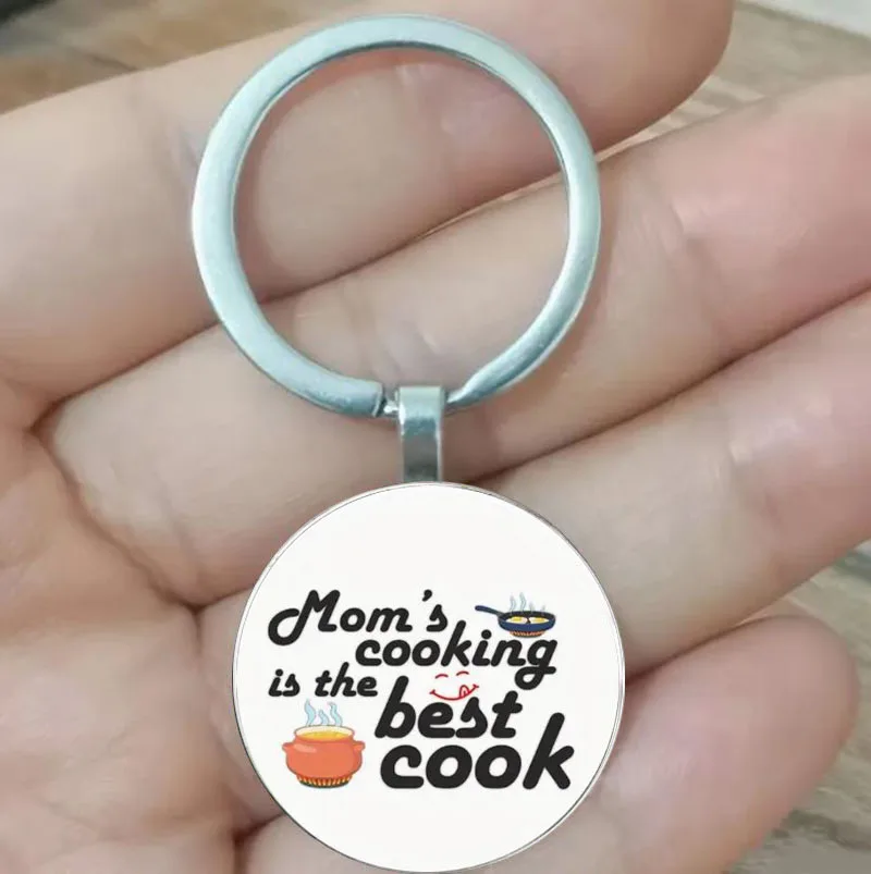 

Trendy Keychain, Round Ring Clasp, Perfect For Kitchen, Cooking, Chef, Or As A Gift For Mom