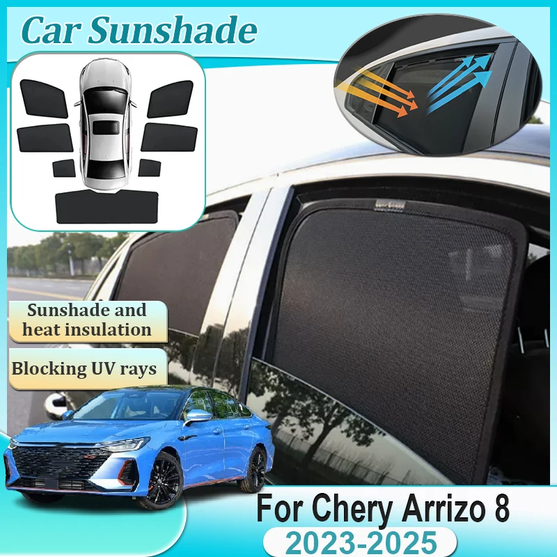 

For Chery Arrizo 8 2023 2024 2025 Sunshades Magnetic Side Window UV Blocking Cover Visors Tools Heat Insulation Part Accessories