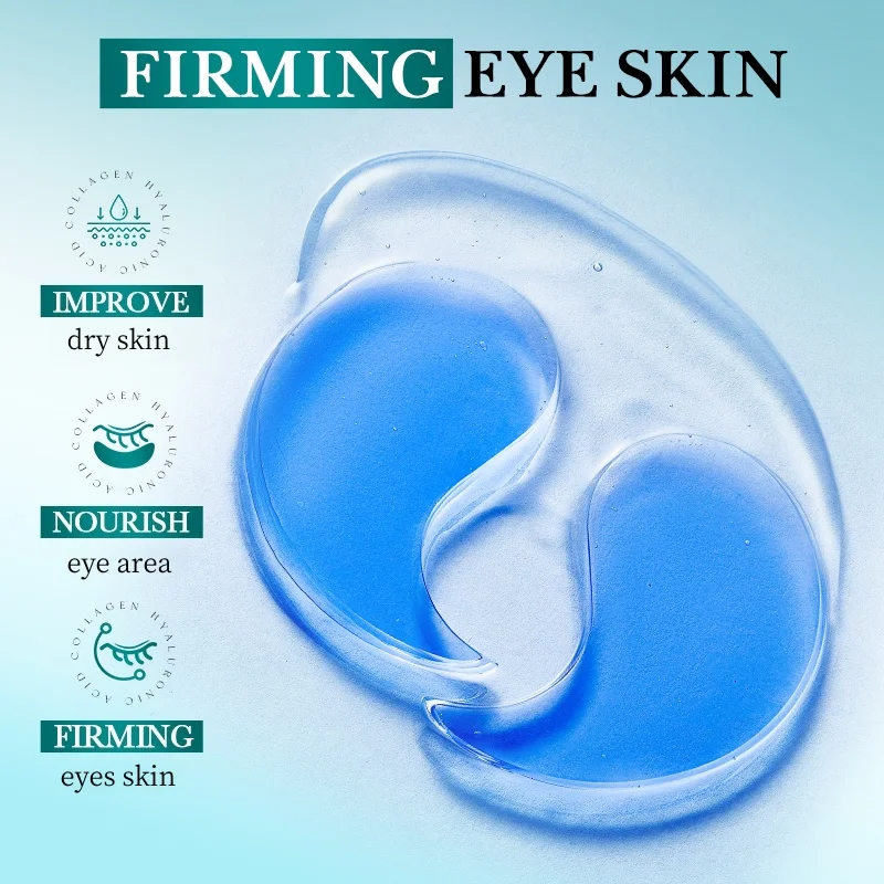 

80Pcs Hyaluronic Acid Collagen Multi-Effect Hydrating Eye Mask Contains Collagen Hyaluronic Acid Eye Mask Helps Moisturizing, Smoothing, Firming and Improving Elasticity, Makes Light Beige Skin Look Younger, Portable Travel Packaging.
