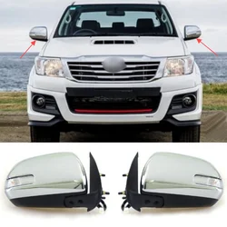 For 2011-2014 Toyota Hilux side silver plated rearview mirror assembly
