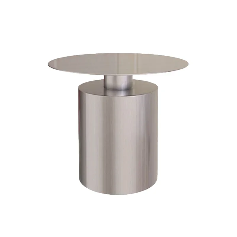

LH stainless steel coffee table combination light luxury metal home living room minimalist round table