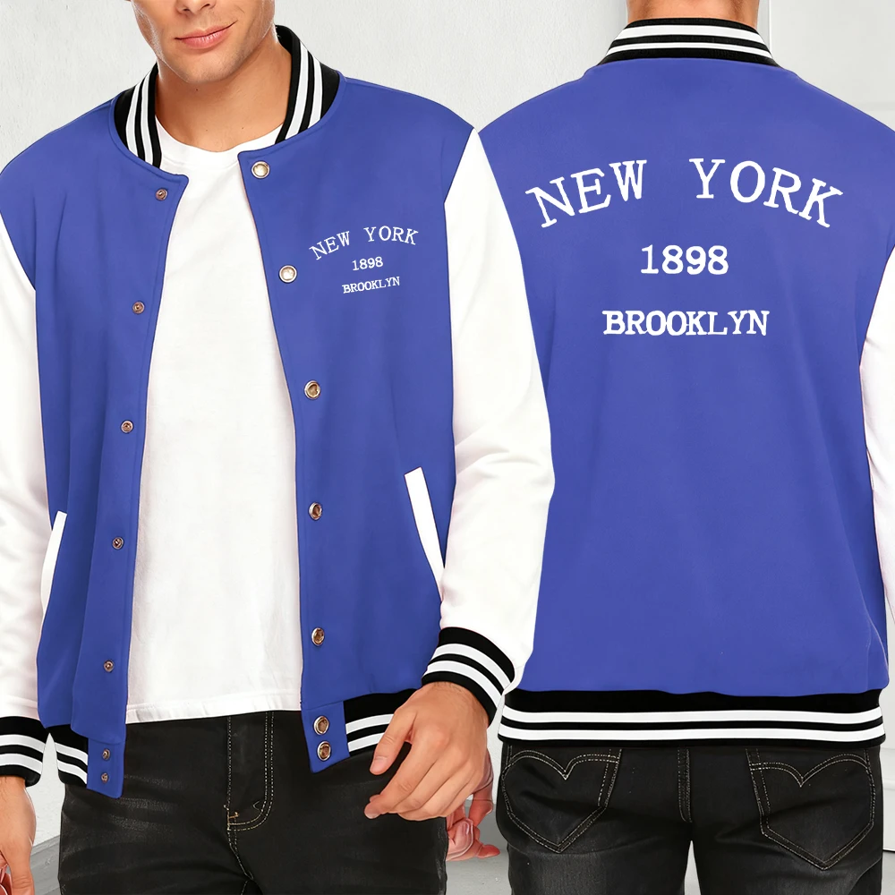 

Нью-Йорк Бруклин 1898, мужская бейсбольная майка с принтом, Harajuku, свободная мужская одежда Y2K, модная спортивная одежда, осенняя уличная одежда в стиле хип-хоп