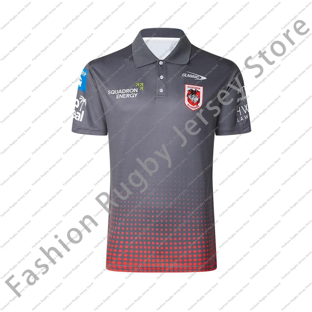 

St George Illawarra Dragons 2025 Men's Team Polo Rugby Jersey Clothes Men Kids Children T Shirt Sportswear Tee Away Top Home Hot