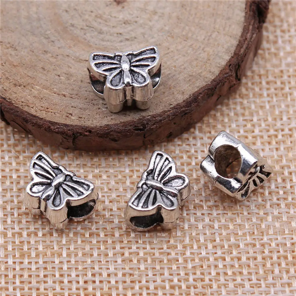

Accessories For Women Butterfly Big Hole Beads Vintage Jewelry 13x9x3mm 10pcs