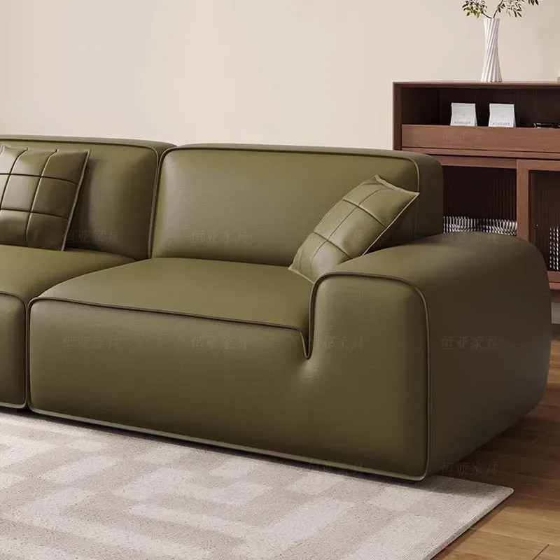 Luksusowy sofy do salonu skórzany salon segmentowy modułowa Sofa eleganckie nowoczesne meble Divano Soggiorno Di Lusso Nordic