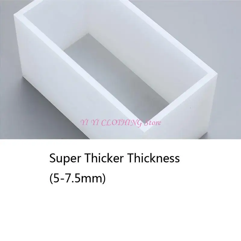 N5KF UV Resin Geometric Molds Square Long Rectangle Silicone Mold for DIY Craft Tool