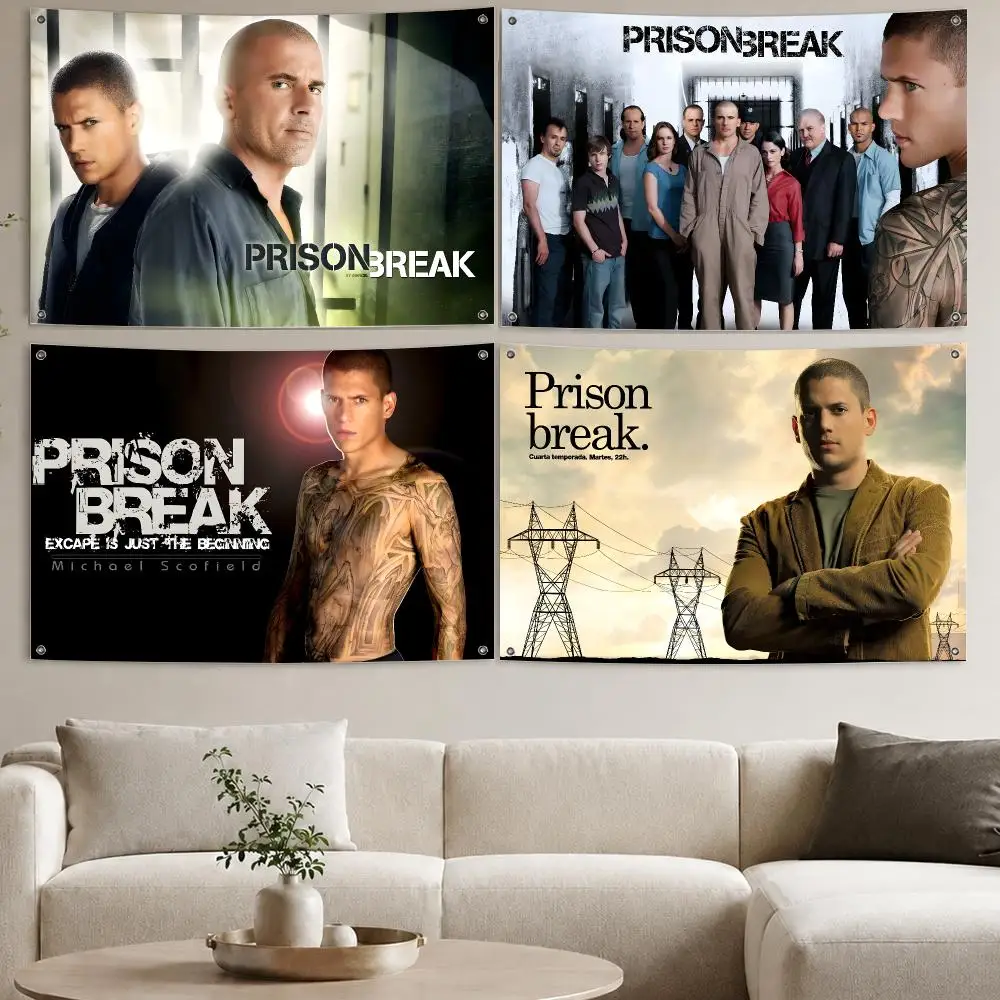 Prison Break Flags Aesthetic Wall Tapestry Printed Wall Hanging Living Room Party Outdoor Decor