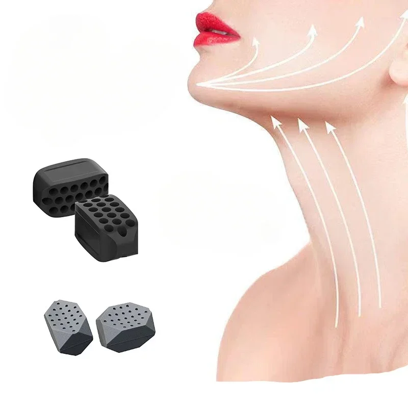 2pcs JawLine Exerciser Ball Facial Jaw Muscle Toner Trainin Fitness Anti-aging Food-grade Silica Face Chin ejercitador facial