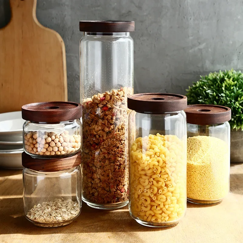 Sealed Container Airtight Containers for Food Storage Containers Glass Jar With Lid Tea Coffee Sugar Storage Jars Pots Cereals