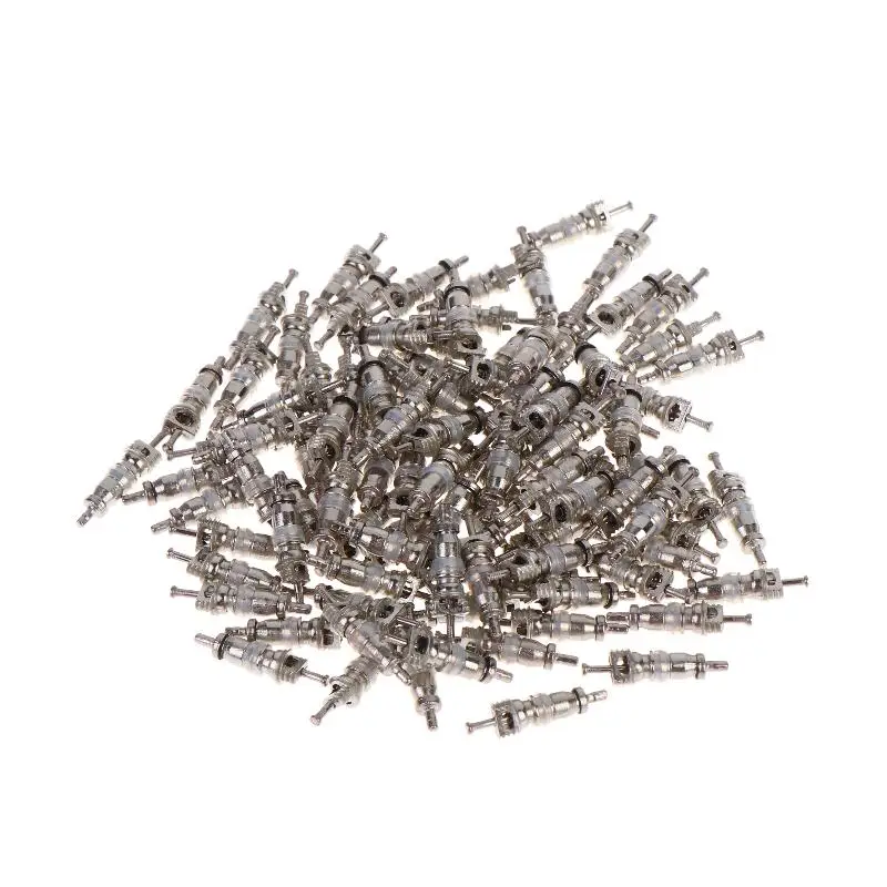 【MO】100Pcs Auto AC Air Conditioning Bike Bicycle Tire HVAC Replacement Accessories Schrader Valve Core R12