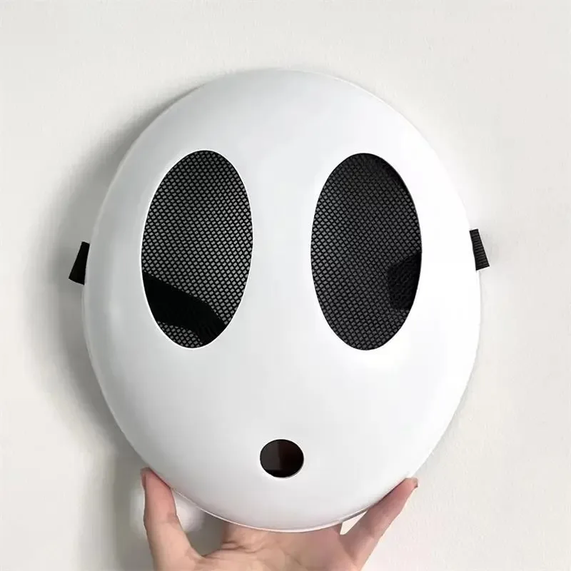 Mario Bros Shy Guy Mask Cosplay | Unisex Kids Adults Plastic Game Character Mask | For Halloween Carnival Party Role Play