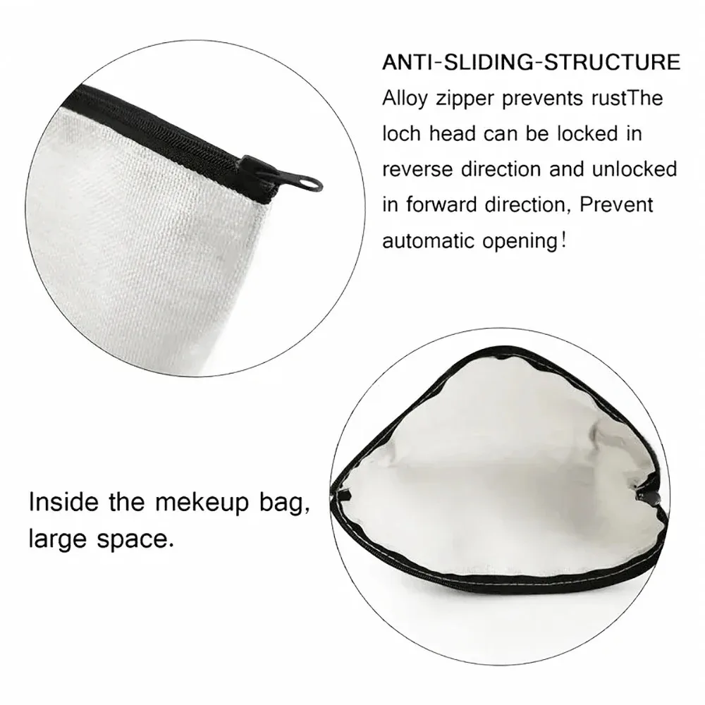 Coffee Give Me Teacher Power Zipper Pen Bag Portable Student Stationery Mini Pen Bag Multi-function Large Capacity
