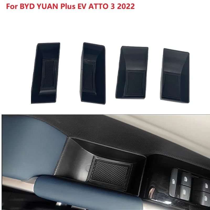 

Car Door Armrest Storage Box Cover Case For BYD YUAN Plus EV ATTO 3 2022 Car Styling 2 PCS ABS Plastic Covers Interior