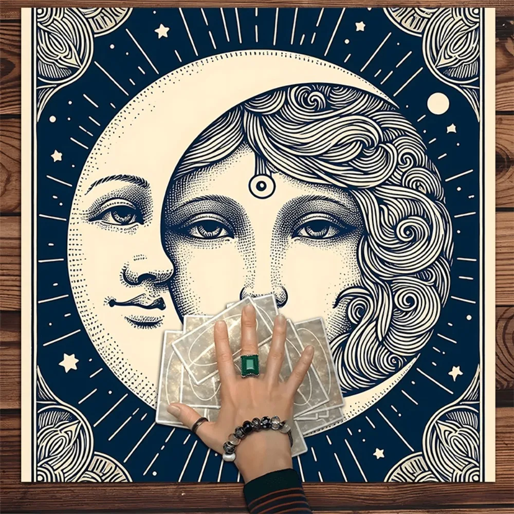 

Moon Goddess Celestial Altar Cloth Multiple Sizes HD Sublimation Print Lunar Shrine Star 100 Polyester Washable Tarot Wall
